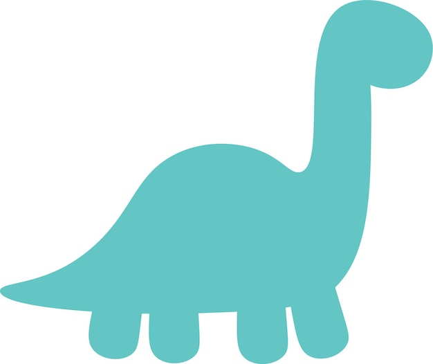 Vector baby dinosaur silhouette