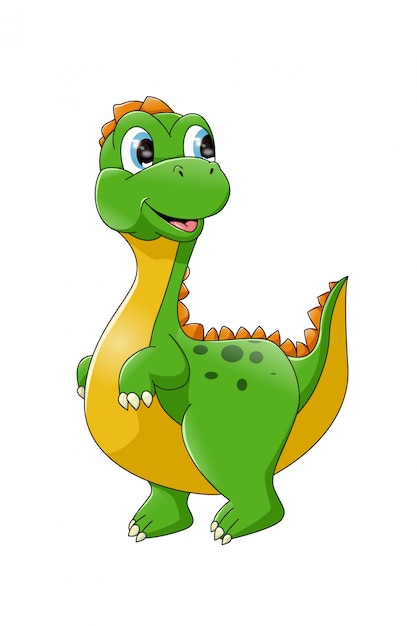 Baby dinosaurs cute cartoon outline drawing to color