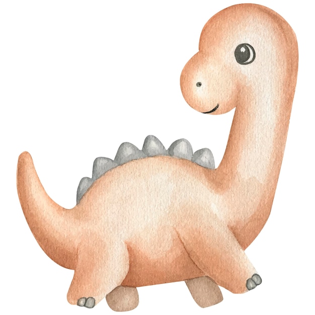 Vector baby dinosaurus baby aquarel illustratie