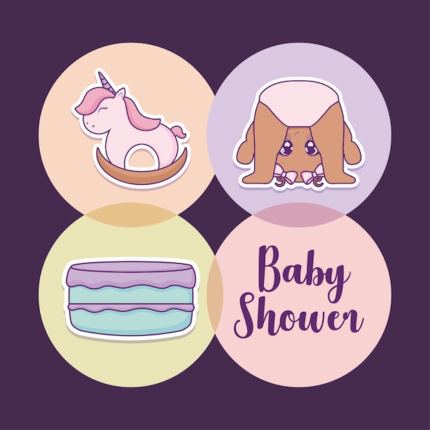 Baby douche ontwerp vector ilustration pictogram baby meisjes