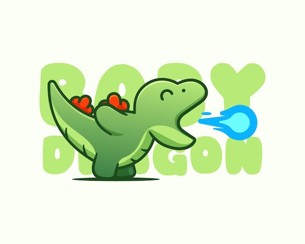 Baby Dragon Cute Cartoon Illustration