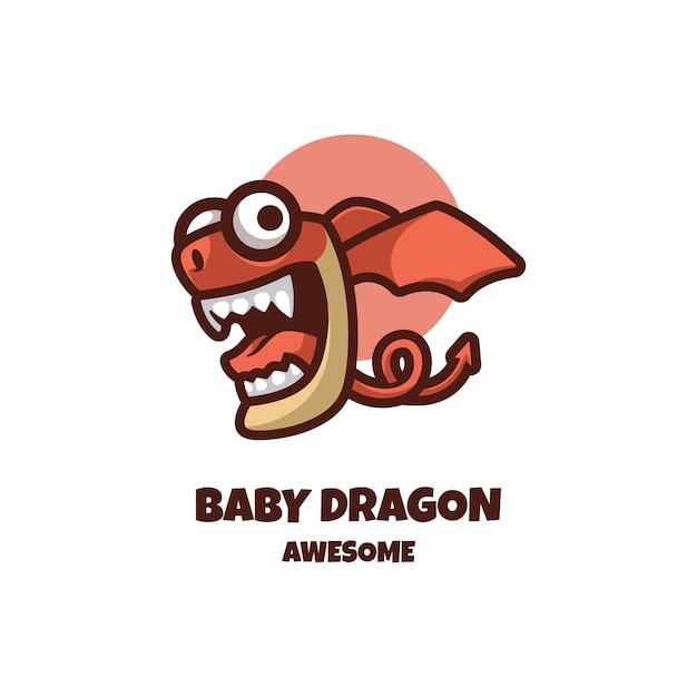 Vector baby dragon logo