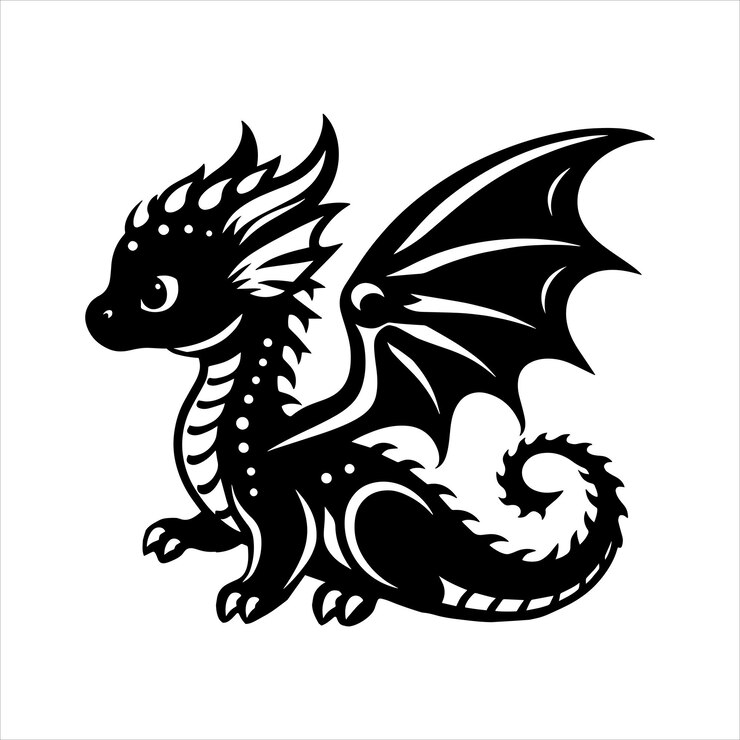 Vector baby dragon svg