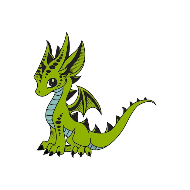 Baby Dragon vector cartoon character design