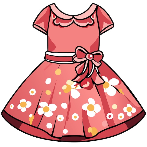 Vettore illustrazione vettoriale del vestito per bambini