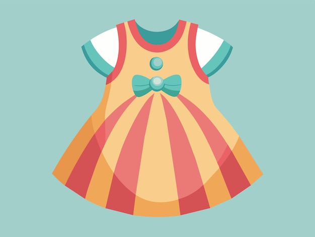 Vector baby dress vector illustration