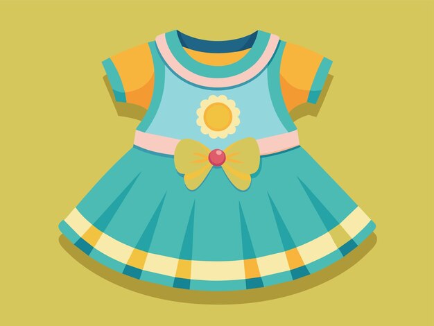 Vector baby dress vector illustration