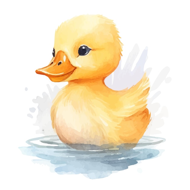 baby duck cute animals vector