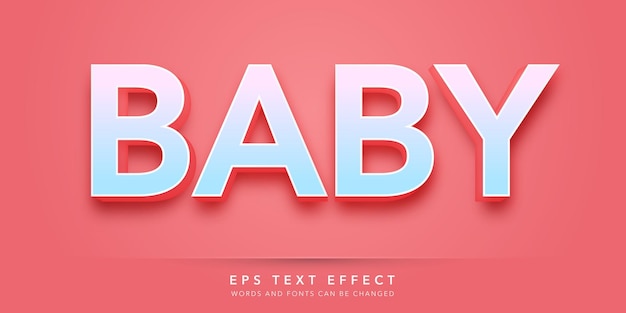 baby editable text effect