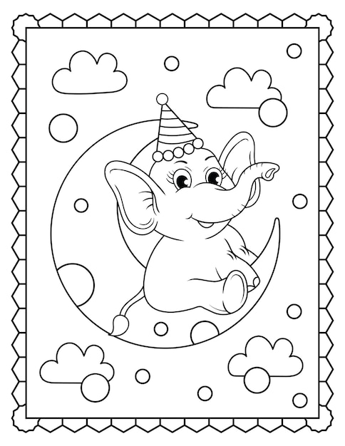 Baby elephant coloring page 20