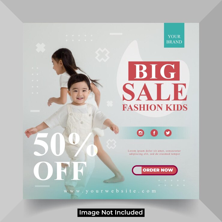 Baby fashion sale social media post
