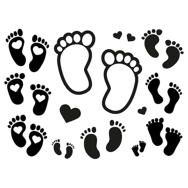 Vector baby feet set van vector