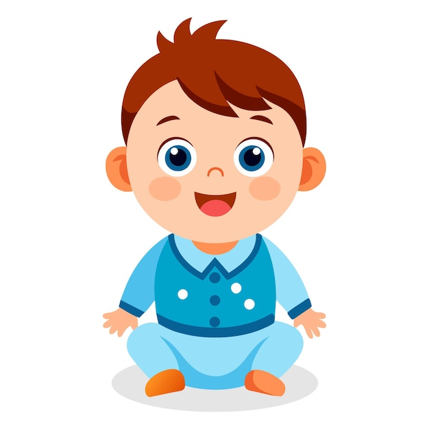 baby flat vector illustration on white background
