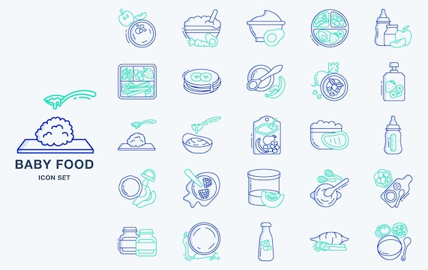 Baby Food vector icon