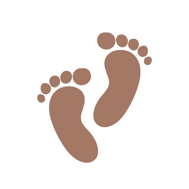 Baby foot print illustration isolated on white vector
