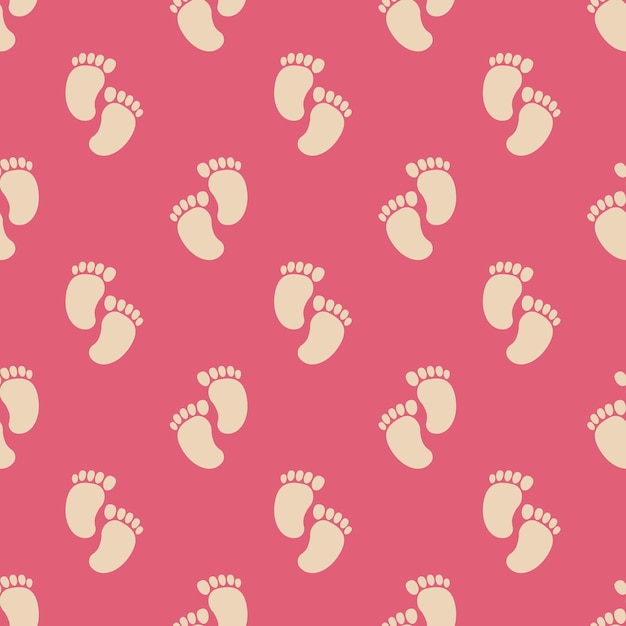 Baby footprint pattern design