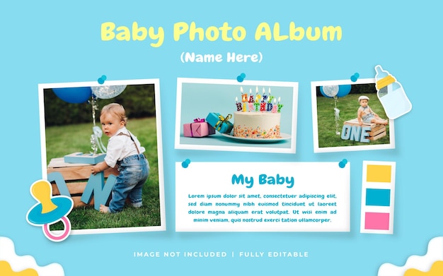 Baby fotolijstje met doodle mockup