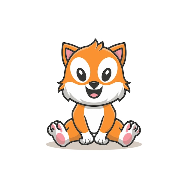 baby fox vector illustration esport mascot logo