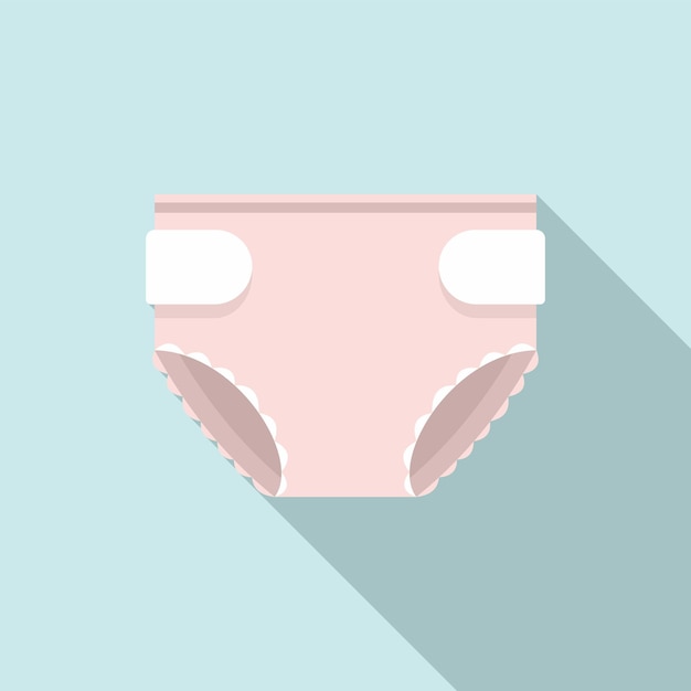 baby girl diaper icon flat illustration of baby girl diaper vector icon for web design