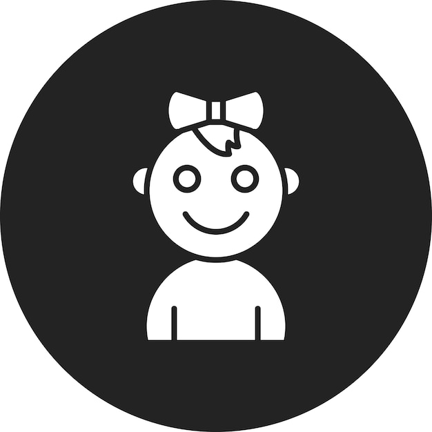 Immagine vettoriale dell'icona della bambina può essere utilizzata per la bambina