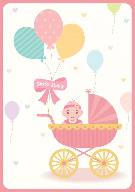 Palloncino per doccia baby girl