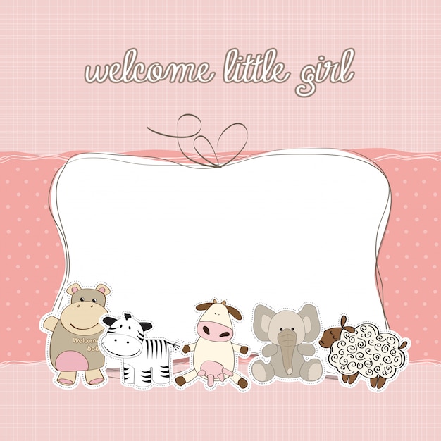 Baby girl shower card