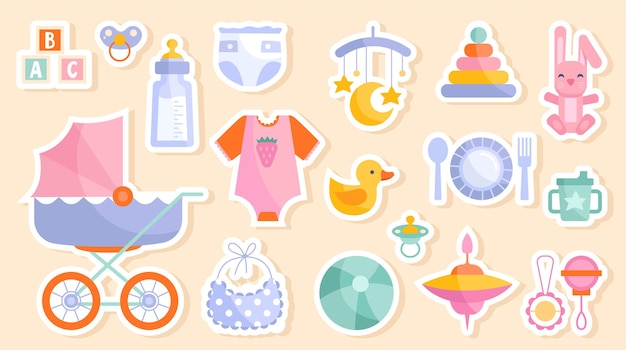 Baby goods stickers