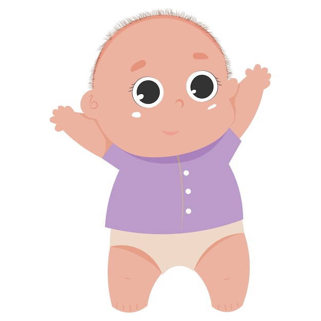 Vector baby hand opsteken