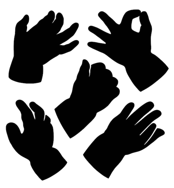 Baby hands gesture sign and symbol silhouette