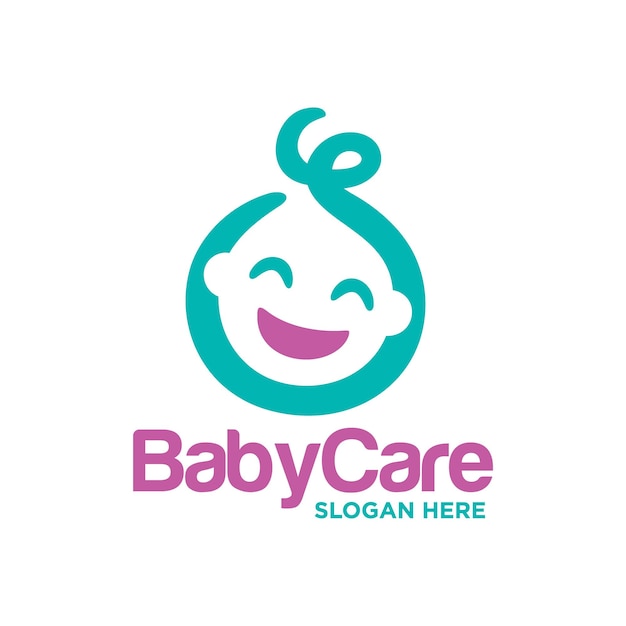 Premium Vector | Baby happy logo vector template