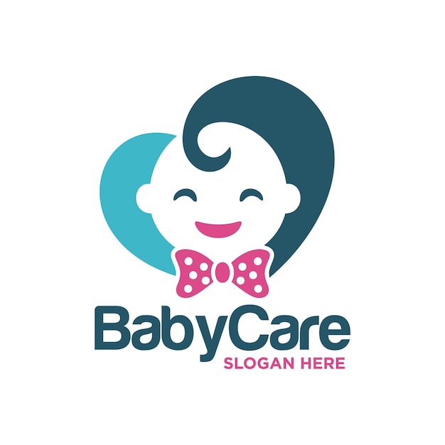 Baby Happy Logo Vector Template