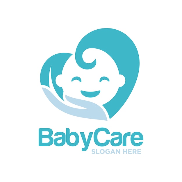 Baby happy logo vector template