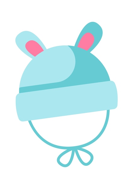 Baby hat with ears Vector illustration