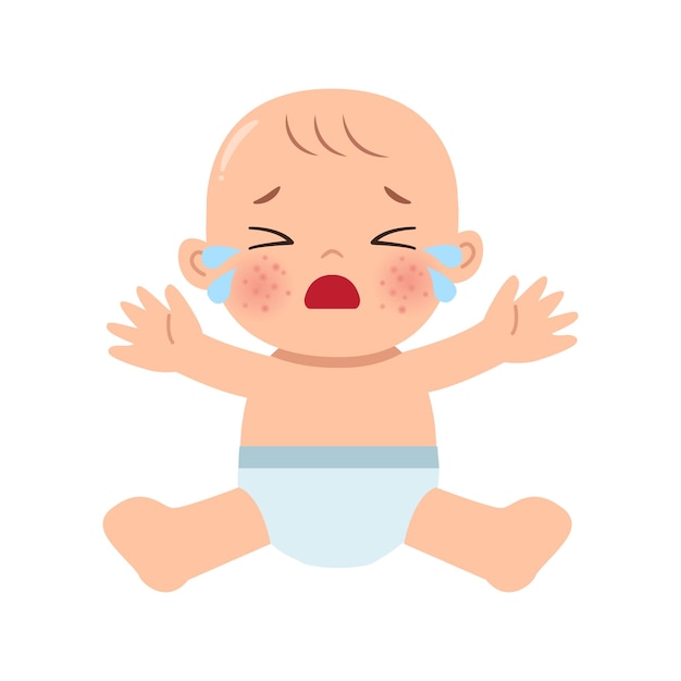 Baby Crying - Retro Vector & Photo (Free Trial) | Bigstock