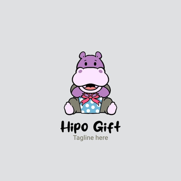 Vector baby hipo logo baby shop logo