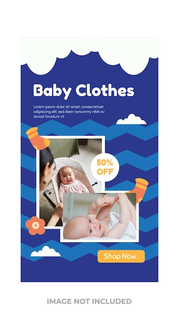 Vector baby instagram story for one sale cloths