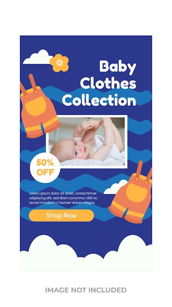 Vector baby instagram story for one sale cloths