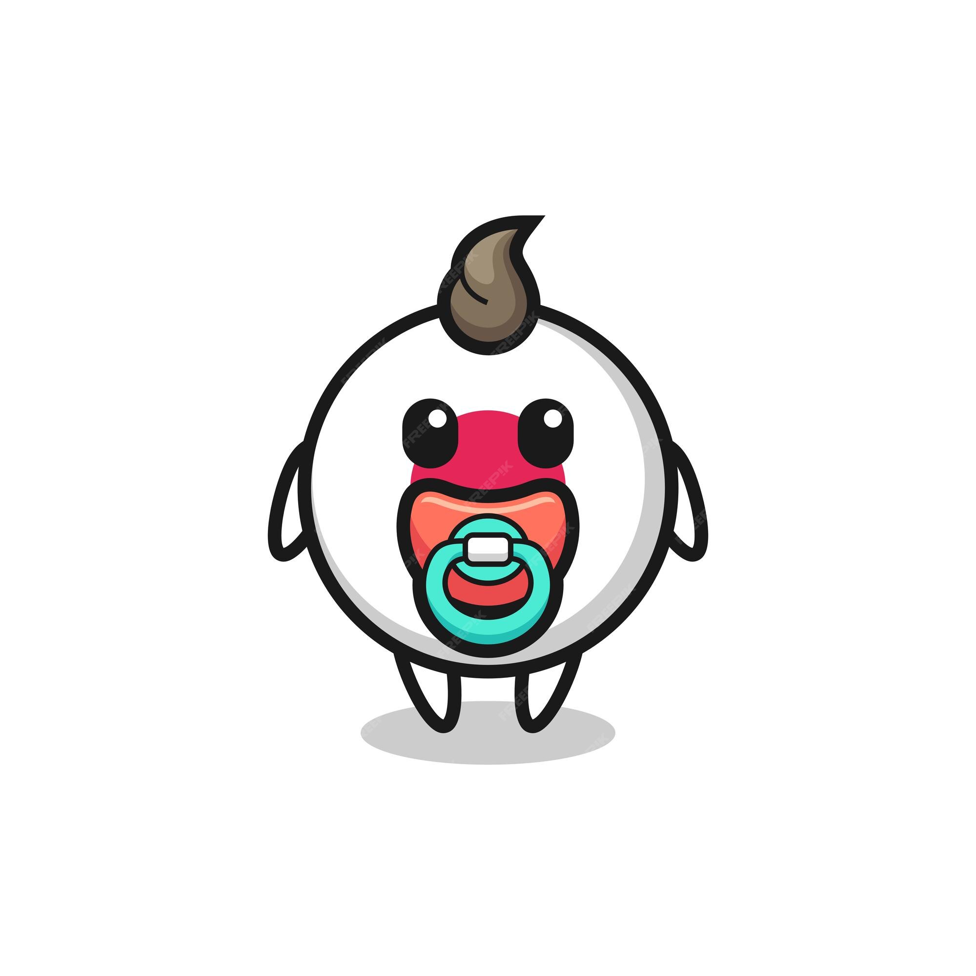 Premium Vector | Baby japan flag badge cartoon character with pacifier , cute style design for t shirt, sticker, logo element Premium Vector | Baby japan flag badge cartoon character with pacifier , cute style design for t shirt, sticker, logo element