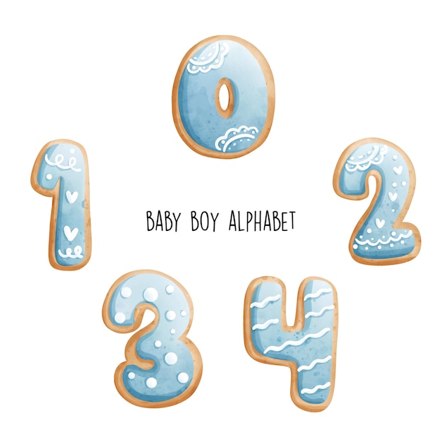 Baby jongen alfabet Vector illustratie