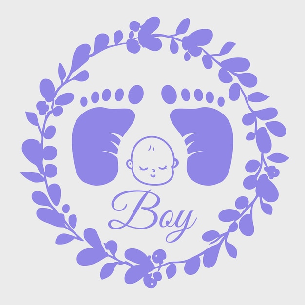 Baby jongen voetafdruk clipart