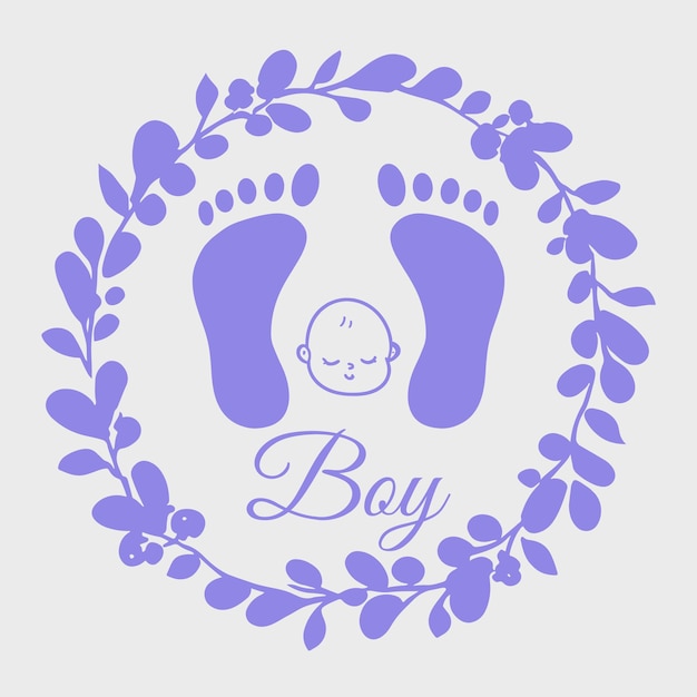 Baby jongen voetafdruk clipart