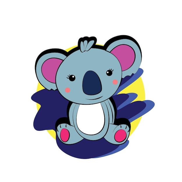 детская коала векторная иллюстрация для дизайна детской футболки