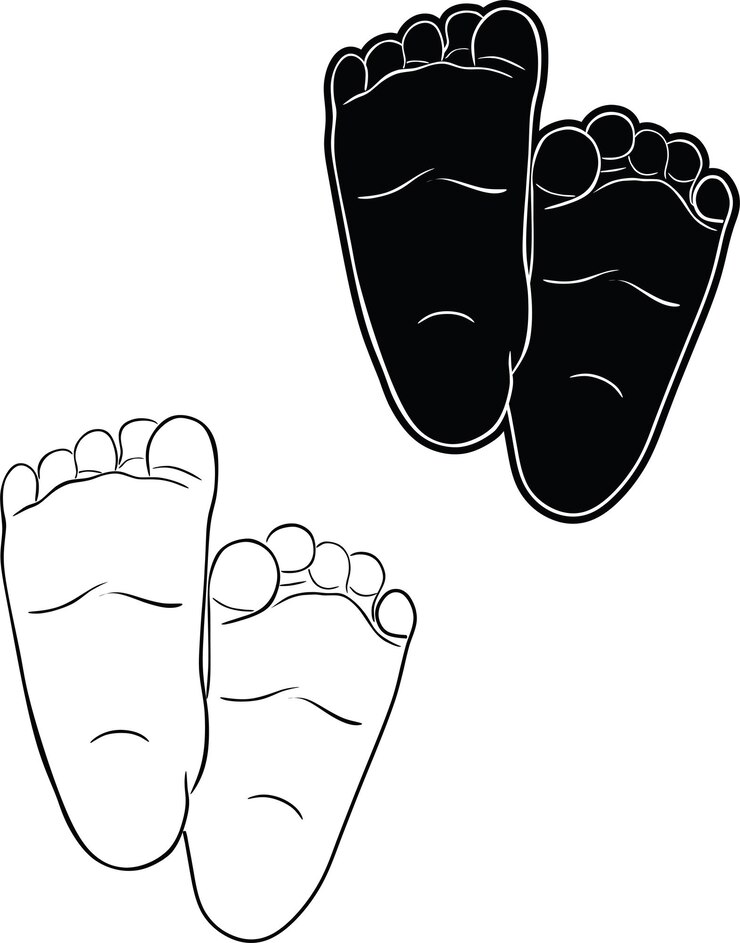 Baby legs vector design silhouette