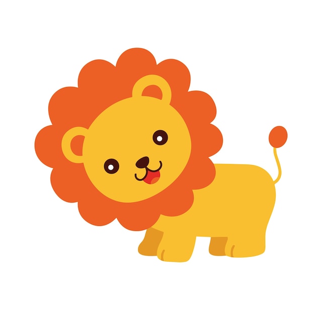 Vector baby lion vector