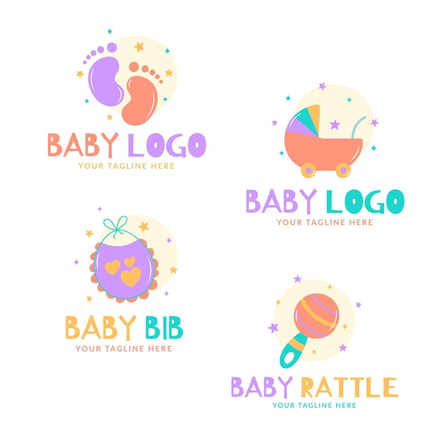 Baby logo collectie sjabloon