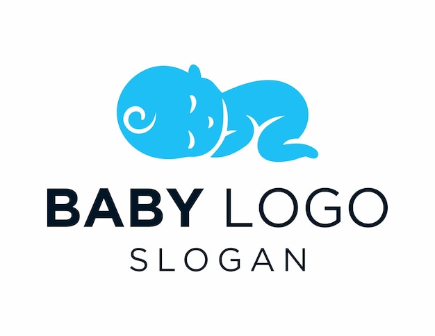 Baby Logo Design created using the Corel Draw 2018 application on a white background