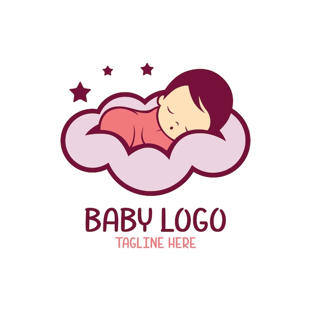 Baby logo sjabloon geïsoleerd