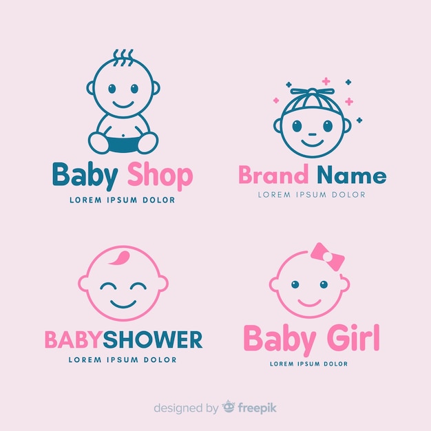 Vector baby logo sjabloon