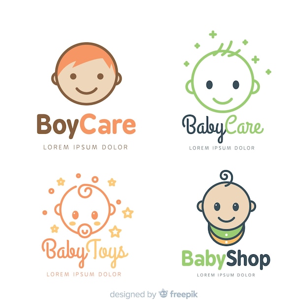 Vector baby logo template