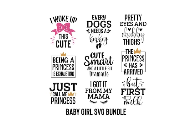 Baby Meisje SVG Bundle